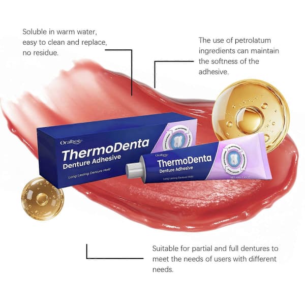 1-3x Dental Klæbecreme Til Proteser Original Stærk Komplet Professionel Proteselim 2 pcs
