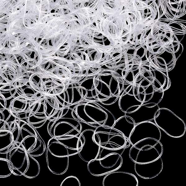 2000-pack gummiband för hår, svarta gummiband, hårgummiband
