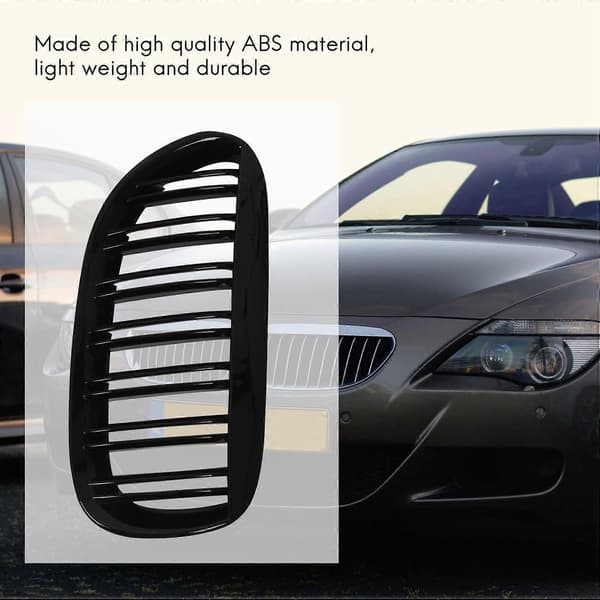 Blank Sort Dobbelt Front Kølergrill til 2004-2010 E63 E64 6-Serie M6 Coupe Cabriolet