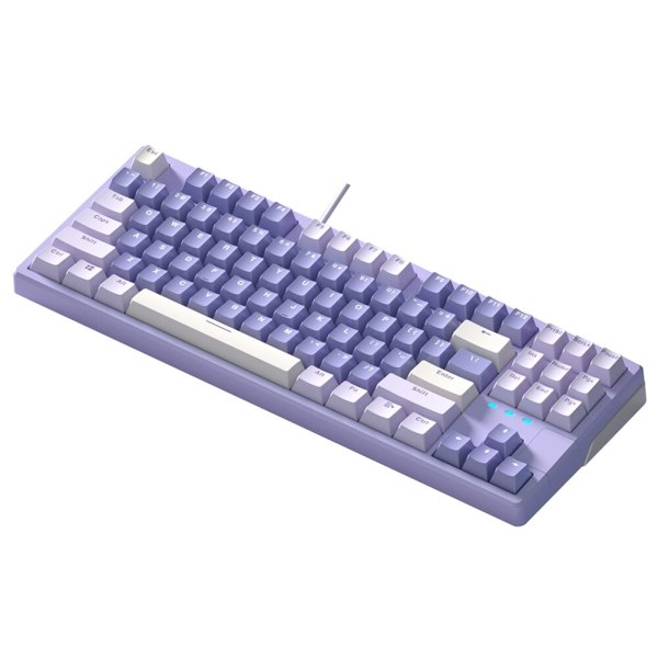 X87 Trådbundet Tangentbord Hot Swap 87 Tangenter Gamingtangentbord PBT-tangenthattar 11 Ljuseffekter Vind Khaki