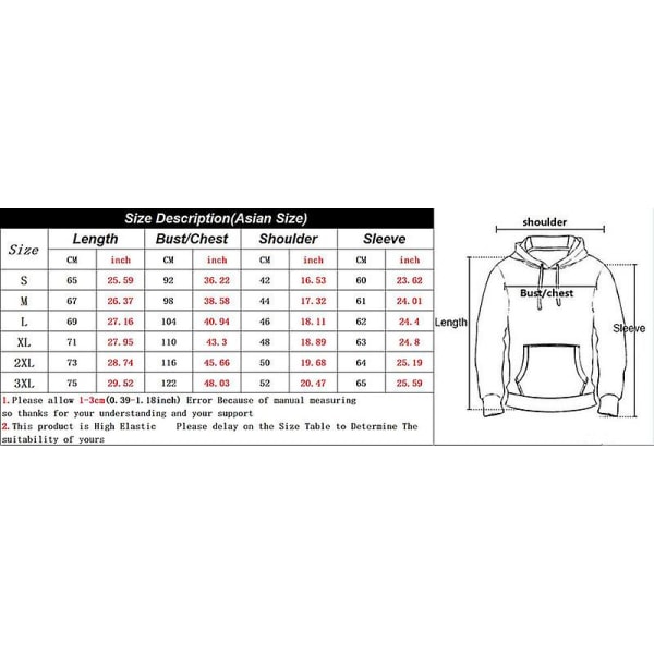 3D-virveltryckt långärmad hoodie-träningsdräkt/athleisure hoodie XL