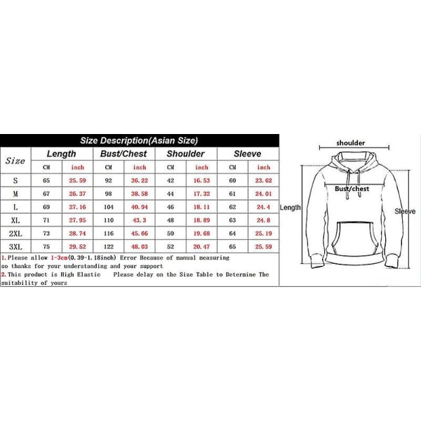 Langermet hettegenser treningsdress/fritidshettegenser med 3d virvelprint 3XL