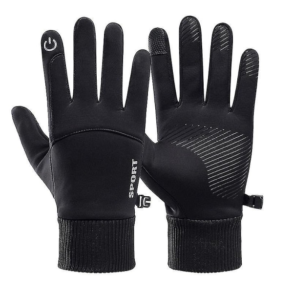 Vattentäta Vinterhandskar för Män Vindtäta Sportfiske Pekskärm Körning S-2xl Black XL