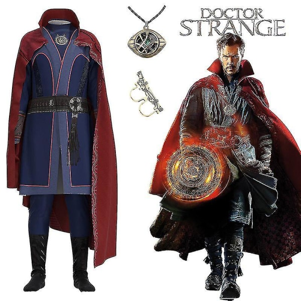 Halloween Doctor Strange Cosplay -asu kaulakoru sormus Steve punainen viitta kaapu Halloween karnevaalipuku lapsille ja aikuisille Style 2 110