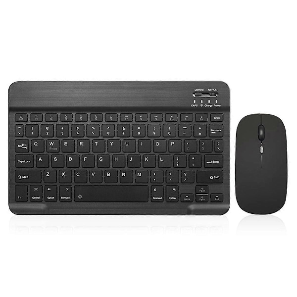 10 tommers Bluetooth-tastatur Oppladbart Ultratynt Trådløst Mus- og Tastatursett for Android-nettbrett C