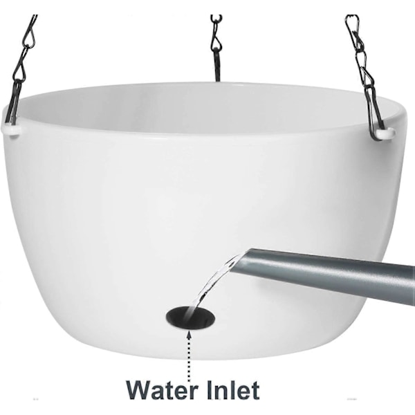 24 cm Itsekasteleva Kukkaruukku - Valkoinen