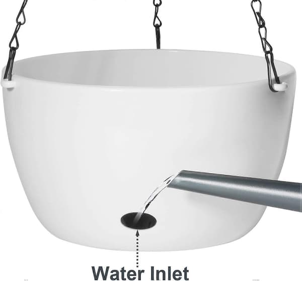 24cm Selvvanningspotte - Hvit