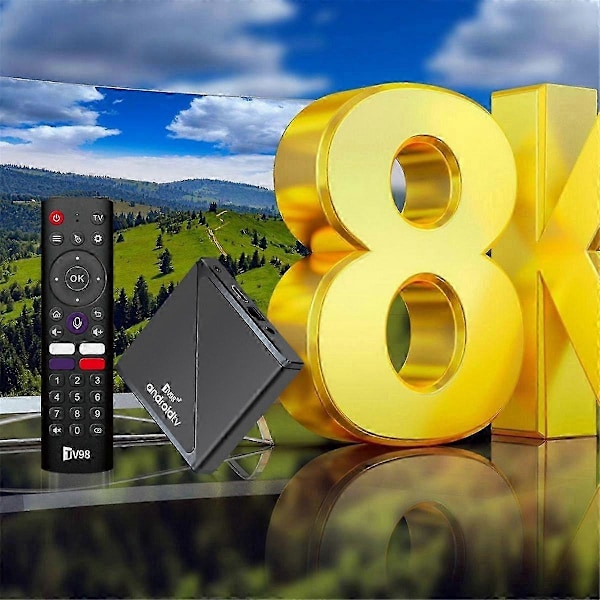 Tv98 Pro Android14 Tv Boks 2g+16g Bt5.0 2.4g 5g Wifi 8k Tv Boks Allwinner H313 Smart Tv Boks Tv Afspiller Eu Stik
