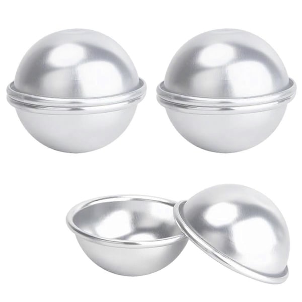 3-osainen metallinen kylpypommin muottisetti, halkaisija 6 cm, tee-se-itse askarteluun