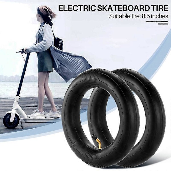 2 st Elscooter Däck 8,5 Tum Innerslang Kamera 8 1/2X2 för M365 Spin Bird Elektrisk Skateboard
