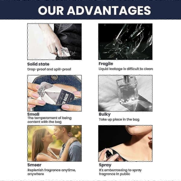 Solid parfymebalsam for menn og kvinner – langvarig duft av sjasmin og hvit musk, bærbar deodorant