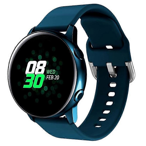 20 mm firkantet spænde silikone smart watch rem kompatibel med GarminMove Luxe/Move Style/Move 3 OceanBlue