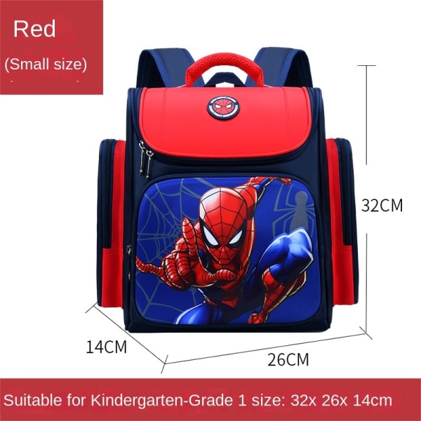 Barnryggsäck med rymdtema, tecknad animation, skolväska för årskurs 1 2 3 Spiderman Small
