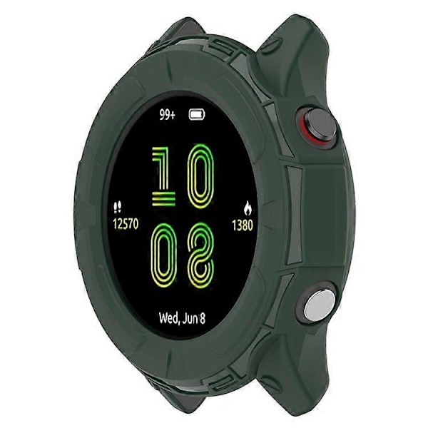 Kompatibel För Garmin Forerunner 255 Mjukt TPU Klockskydd Utskuren Design Anti-Repor Skyddande Ram Green