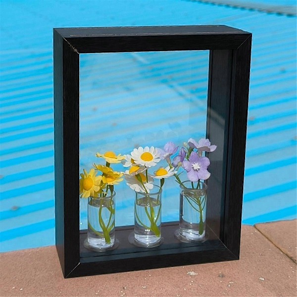DIY Blomsterstiklinger Fotoramme 3D Fotorammer Blomsterarrangement Beholder Hydroponisk Vase til Li