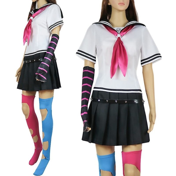 Super Danganronpa Ibuki Mioda Cosplay Kostym Klänning Uniform Kostym Halloween Karneval Kostymer Mioda Ibuki Cosplay Peruk Set Xs-3xl XXL