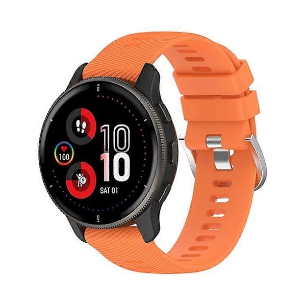 Kompatibel med Garmin Forerunner 255 / Vivoactive 4 Kryssstripet Design 22mm Universell Klokkereim Silikon Erstatningsarmbånd Orange