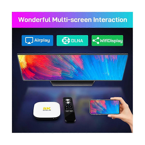 För M2 TV-box 4GB+32GB Android 13 Smart TV-box WIFI6 BT5.0 8K AV1 Mediaspelare RK3528 TV Set Top Bo