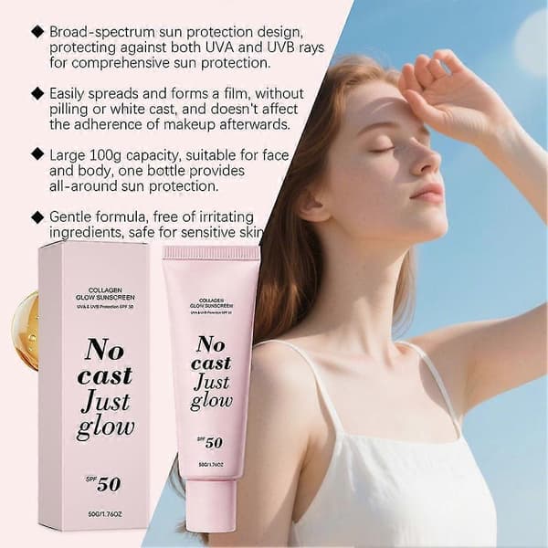 Collagen Glow Sunscreen - Radiant Finish and Elasticity 50g