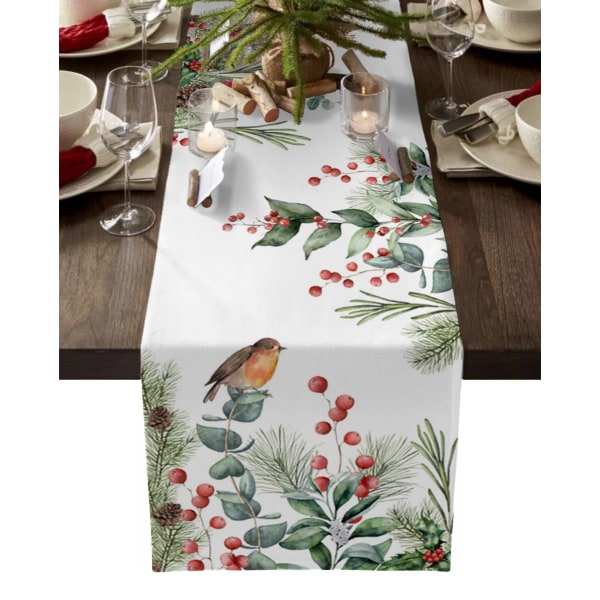 Christmas Tree Table Runner Kotiruokailuhuoneen koristelu Pöytäliina Häät Holiday Party Table Runner 33x274cmTable Runner