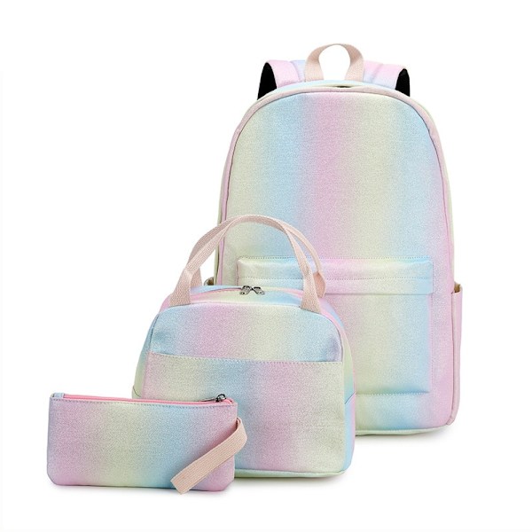 Unicorn Skolesekk for Barn Lett Vanntett Ryggsekksett for Studenter style 6