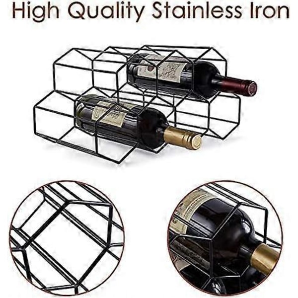 Vinstativ - Holder for 7 flasker for vinoppbevaring, frittstående vinstativ for vinkjeller barskap, vinstativ for kjøkken (hvit)