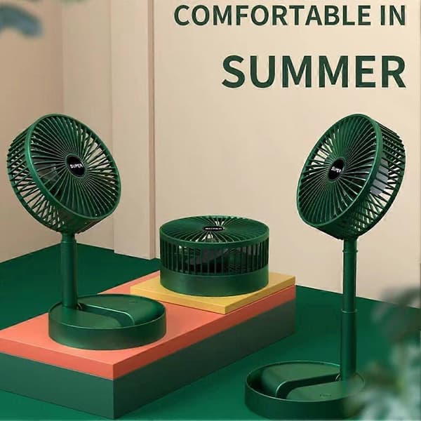 Portable Fan USB Rechargeable Foldable Table Fan Telescopic Floor Fan