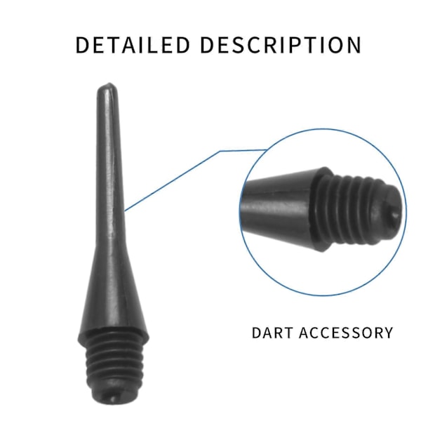2X 100 ST Hållbara Mjuka Spetsar Nål Ersättningsset för Elektronisk Dart Professionella Dartpilar Tu