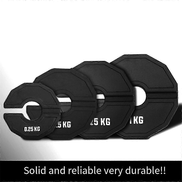 Gym Micro-Viktskivor Hantel Fraktionella Viktskivor Gummi Fraktionella Viktskivor Add-on Ändring Svart 0,5 kg