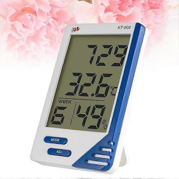 KT-908 LCD Elektronisk Temperatur Fugtighedsmåler Digitalt Termometer Hygrometer til Hjemmet Indendørs