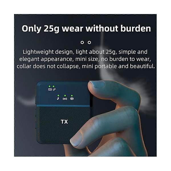 Trådløst Lavalier Mikrofonsystem Sendere+Modtager Clip on Mikrofon med &TRRS Lydkabel til Sm