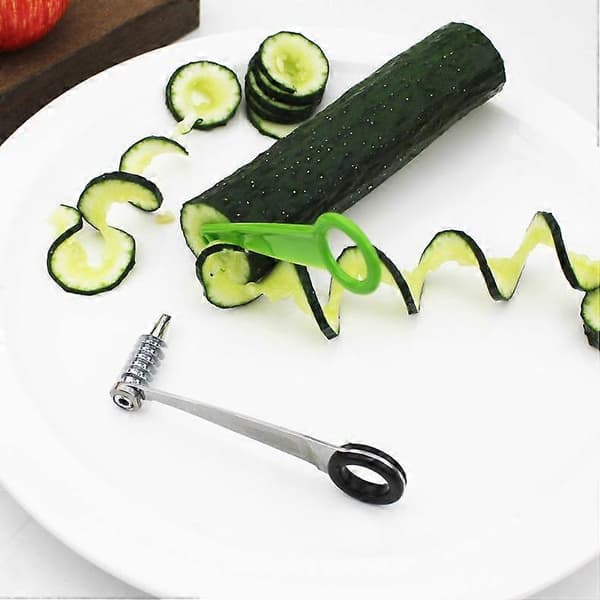 Agurkblomstrullkutter - Grønnsakskjærer i rustfritt stål for salat Silvery