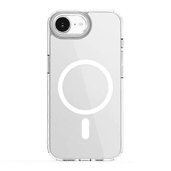 Kompatibelt deksel for iPhone 16e TPU+PC Transparent Magnetisk Telefondeksel Transparent
