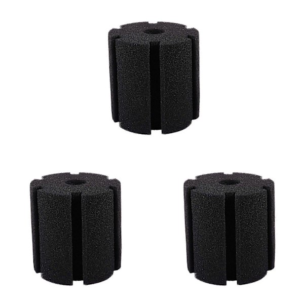 3X Akvarium Filter Biokjemisk Svamp Skum Erstatning Svart