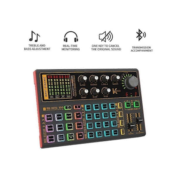 SK300 Mixer Ryste Live Udstyr Engelsk Version Mobiltelefon Computer USB Ekstern Multi-Functio