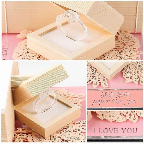 Valentinsdag Ring 3D Notisblokk