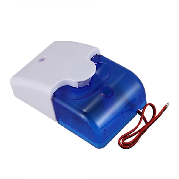 Mini Kablet Strobe Advarselssirene Holdbar DC 12V Lydalarm Blinkende Lys Lyd Sirene Horn Hjemmesikring