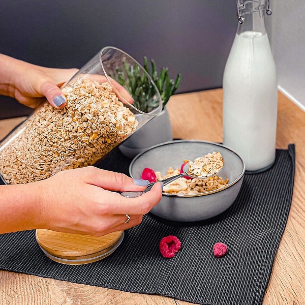Praknu Glasburkar med Lock Set om 4 Lufttäta 8 Förseglingar 1,2 L Tål Diskmaskin