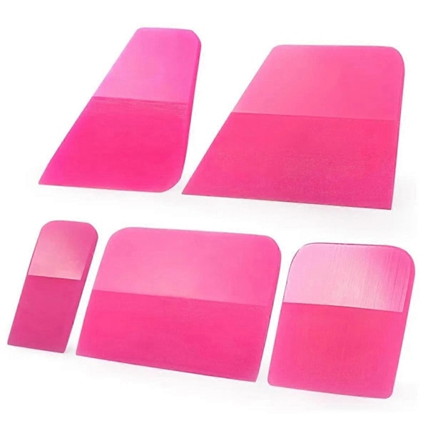 Bilskrapa Kit 5 i 1 Anti-Repa TPU Gummi Skrapa för Vinylfolie Skrapa Fönster