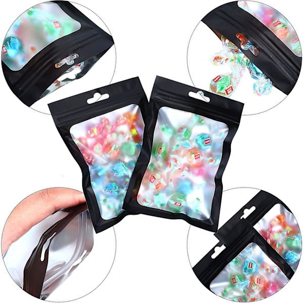 100 Stykker Anti-luktposer Holografiske Emballasjeposer Matlagringsposer (6*10cm)
