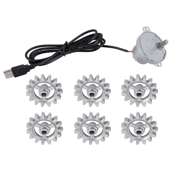 Automatiska Rotisserie Grillverktyg Metall BBQ Ram Växel med USB-kabel Motor DIY Automatiskt Ramverktyg