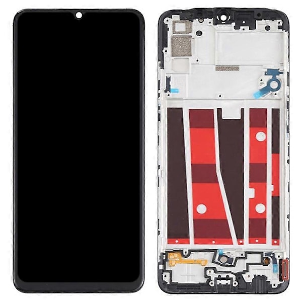 Yhteensopiva OPPO A91 / Reno3 Grade C LCD-näyttö ja kosketusnäyttöpaneeli + kehys (TFT-tekniikka) (ilman logoa)