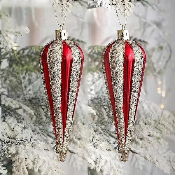 2 Plast Julekuler Juletrepynt bd