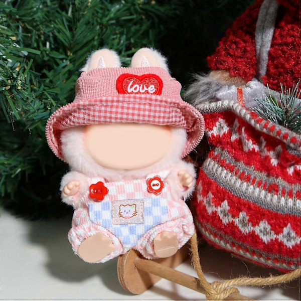 Labubu Tøj (IKKE en dukke) - Raffinerede og designer luksus accessories. Labubu tøj. Passer til 17cm Labubu dukke (gul).