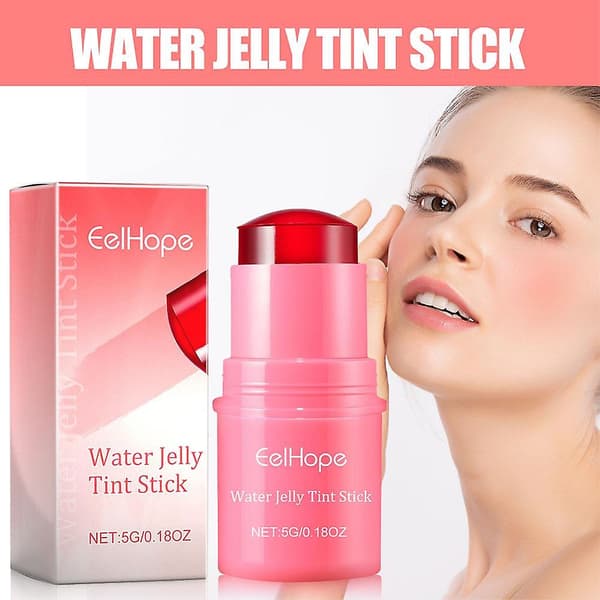 Water Jelly Tint Stick Makeup Moisturizing and Plumping Lip Gloss Stick Röd