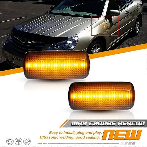 Bil Front LED Side Marker Lys Side Blinklys Blinklys for Patriot Compass 200 Charger