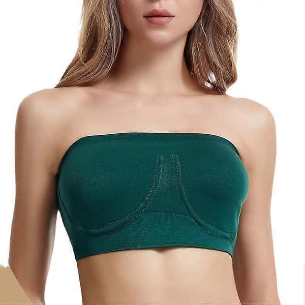 Dame Stor Størrelse Sømløs Stropløs BH Wrap Bryst white S