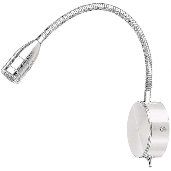 Sengelampe til læsning, fleksibel fokuseringsspot til soveværelse, sengelampe til vægmontering, fastmonteret lampe