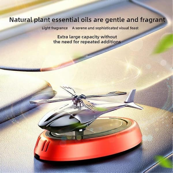 Bil Doftspridare, Flygplansprydnader, Soldriven Roterbar Flygplan Black