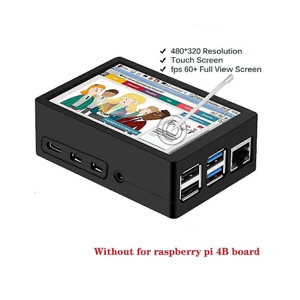 3,5 tums TFT LCD-pekskärm 320x480 upplösning ABS-fodral+Touchpenna för 4:e generationen 4B/4B+